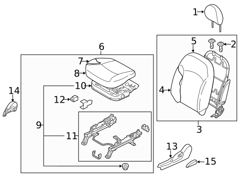 Driver Seat Components for 2014 Mitsubishi Mirage #0