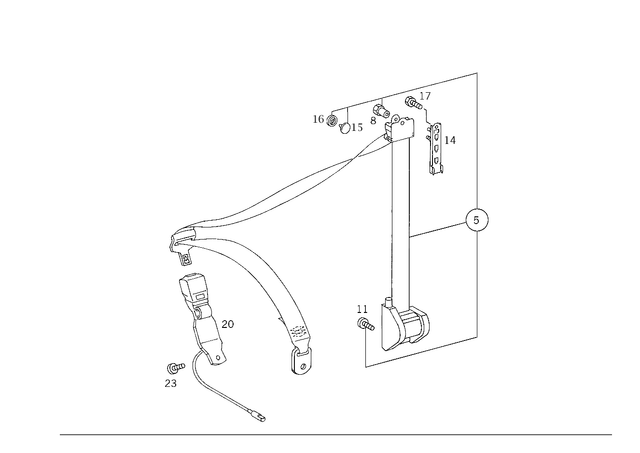 1638602985 - Front Seats: Seat Belt for Mercedes-Benz: ML320, ML430, ML55 AMG Image image
