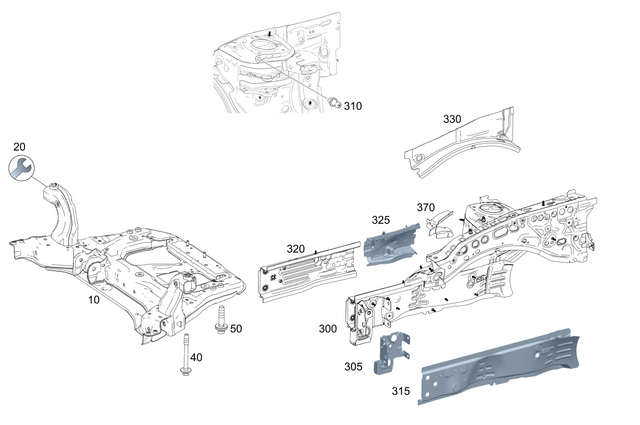 1776207101 - Cowl, Front Panel: Integral Carrier for Mercedes-Benz Image image