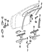 20718969 - Body: Door Glass for Buick: Skylark | Oldsmobile: Achieva | Pontiac: Grand Am Image