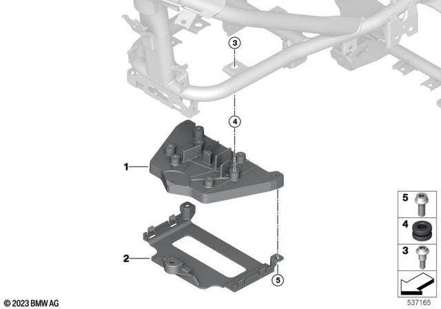 61215A87594 - : Holder, Engine Control Unit, Up for BMW-Motorrad Image