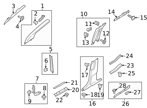 Interior Trim - Pillars for 2018 Lincoln MKX #0