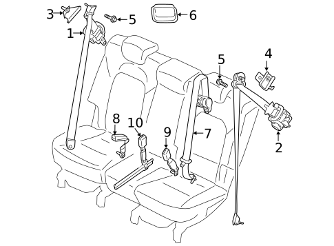 Seat Belt for 2020 Hyundai Santa Fe #0