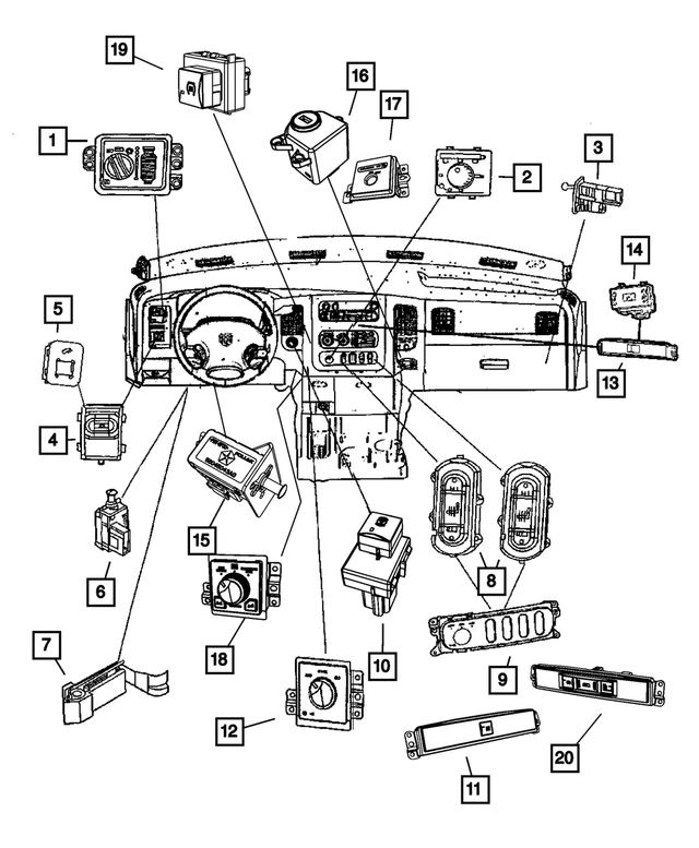 68056825AA - : Instrument Panel Bezel for Mopar Image