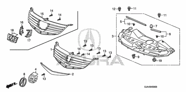 Front Grille (1) for 2007 Acura RL #0