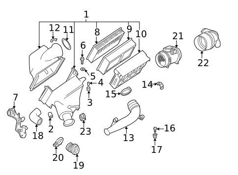 Air Intake for 2002 BMW 530i #0