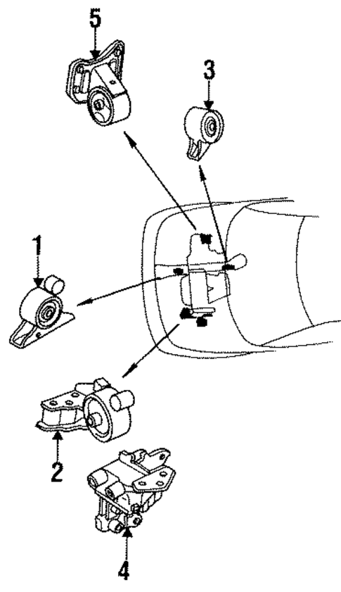 Engine Mounting for 1992 Mitsubishi Expo LRV #0