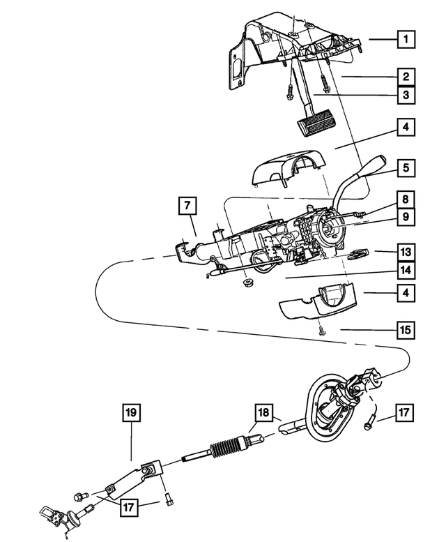 « 5GE09XDHAD – Steering : Colonne De Direction Couvercle pour Mopar Image »