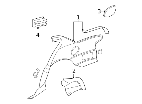 Quarter Panel & Components for 2001 Oldsmobile Alero #1