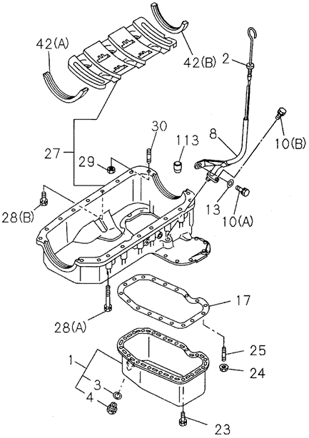 Oil Pan - Oil Dipstick (DX) for 1995 Honda Passport #0