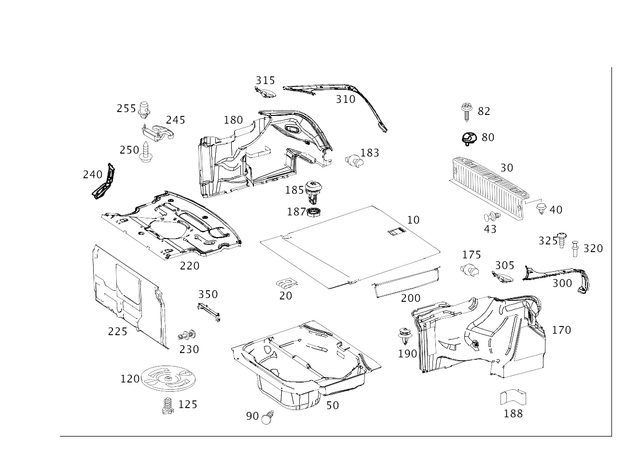 2166800042 - Covering and Lining: Lining for Mercedes-Benz: CL550, CL600, CL63 AMG, CL65 AMG Image image