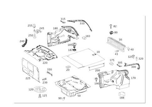Luggage Compartment Covering for 2014 Mercedes-Benz CL550 #0
