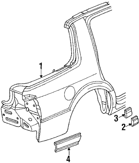 Exterior Trim - Quarter Panel for 1990 Dodge Spirit #0