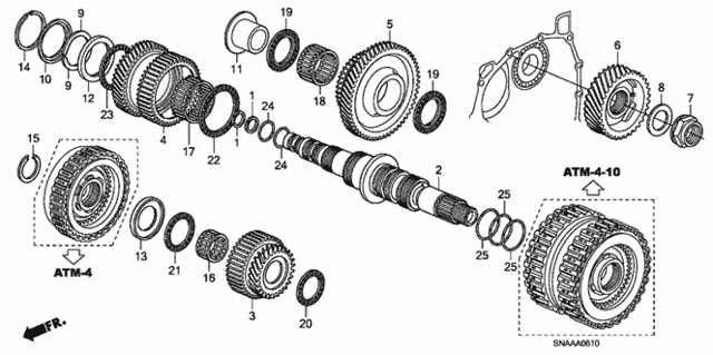 AT Secondary Shaft for 2009 Honda Civic #0