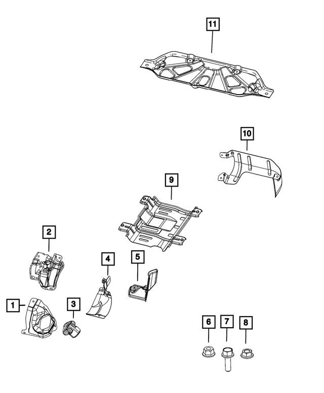 68323954AE - Exhaust: Steering Gear Heat Shield for Mopar Image image