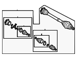 8W0407271M - Front Drive Axle: Axle Assembly for Audi Image