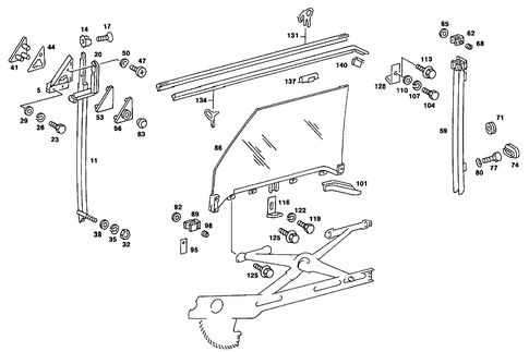 Front Door Windows for 1984 Mercedes-Benz 380SL #0
