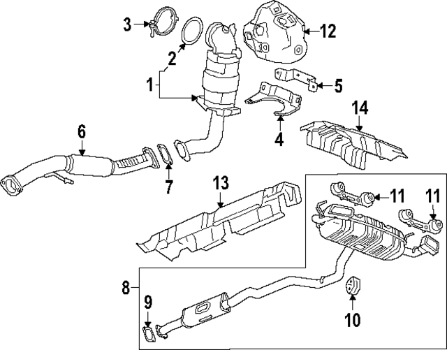 85154372 - : Part# 85154372 F Muffler for Chevrolet: Blazer Image