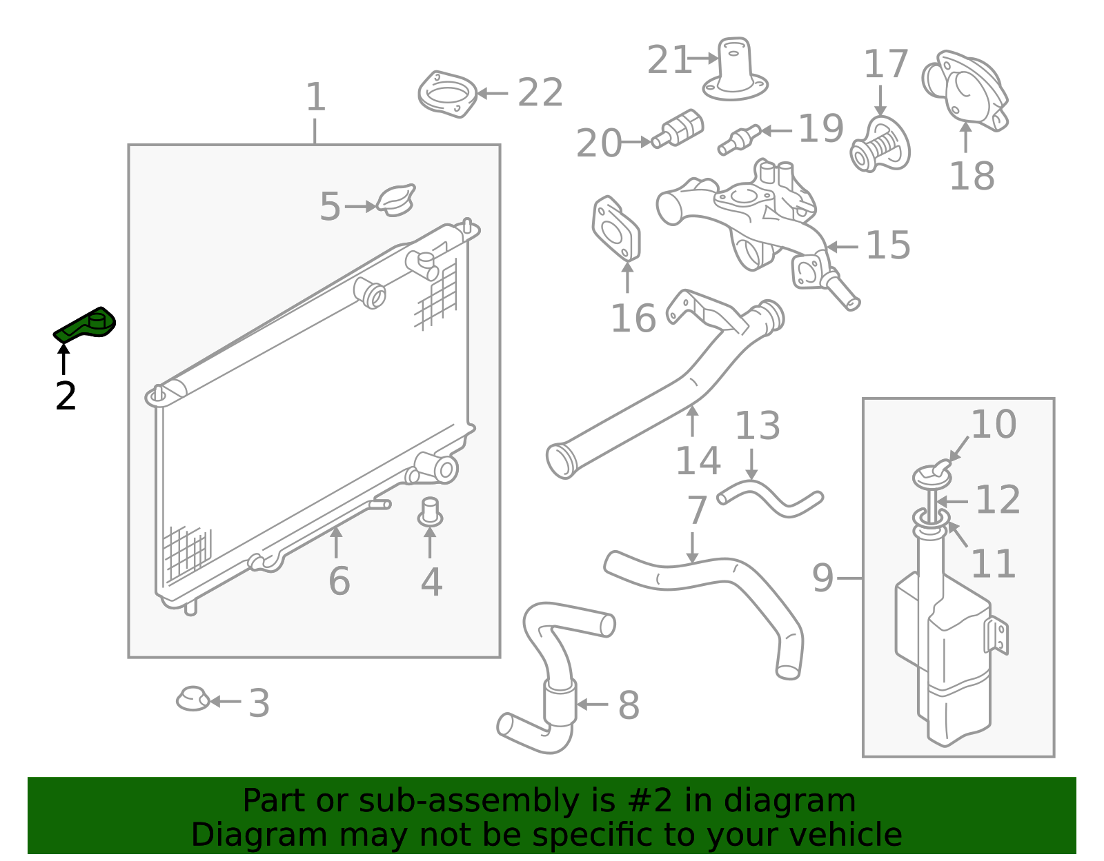 2001-2005 Hyundai Radiator Assembly Upper Bracket 25333-39800 | MotorMotor