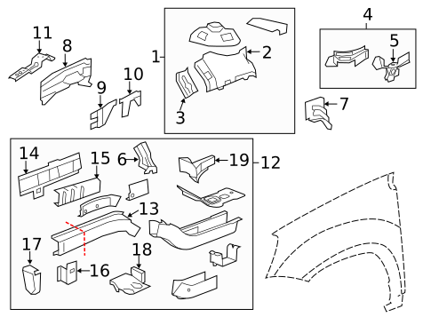 Structural Components & Rails for 2016 GMC Acadia #0