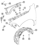 6104370AA - Body Sheet Metal Except Doors: Hex Head Bolt And Coned Washer for Mopar Image