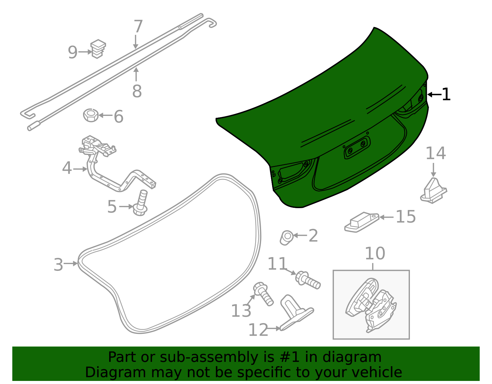 GJY1-52-61X - Trunk Lid 2014-2017 Mazda 6 | Mazda-Parts
