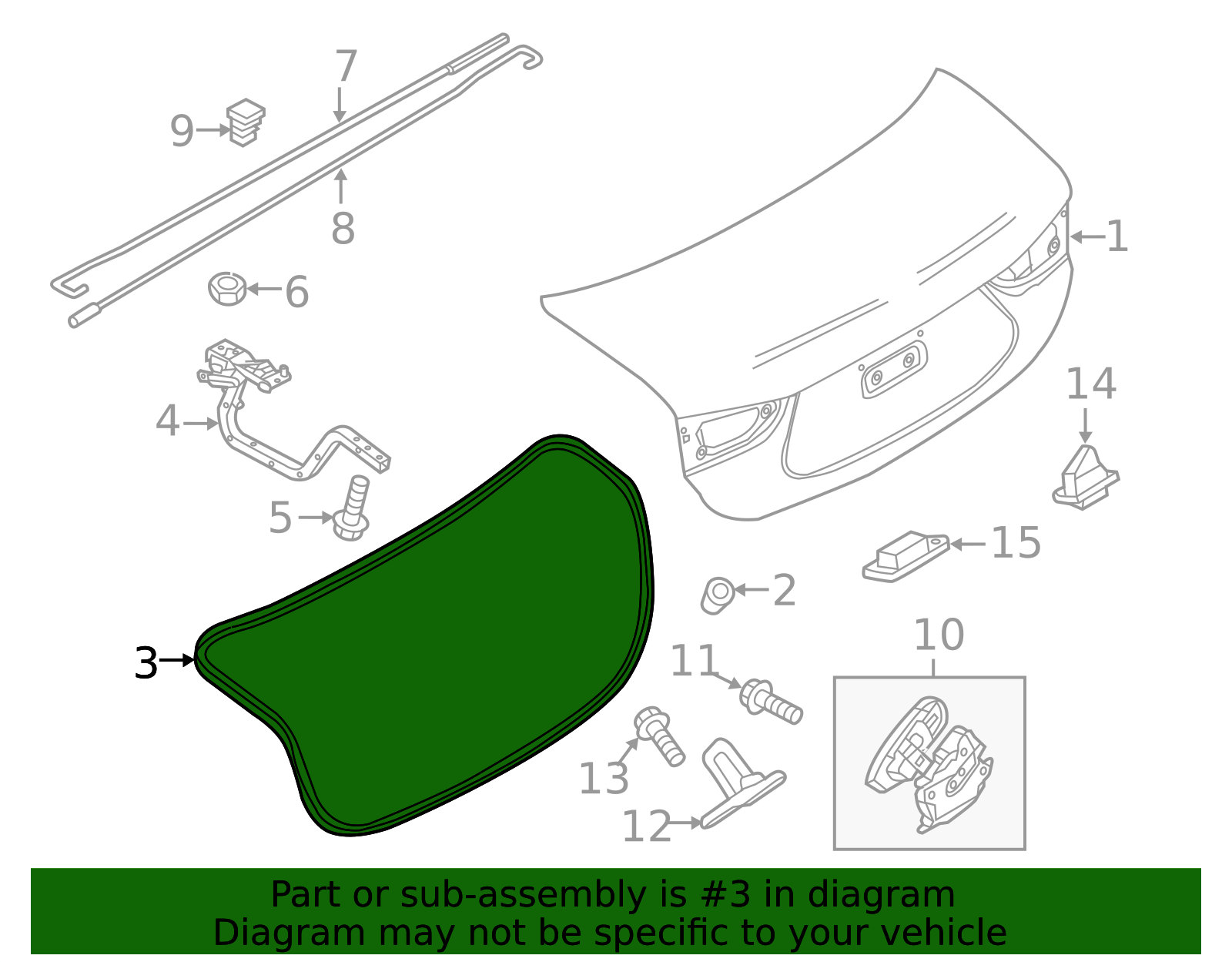 GHK1-56-951A - Deck Lid Seal 2014-2017 Mazda 6 | Mazda-Parts