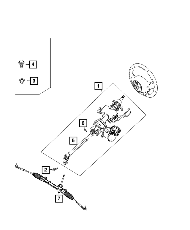68630897AA - Steering: Steering Column for Mopar Image