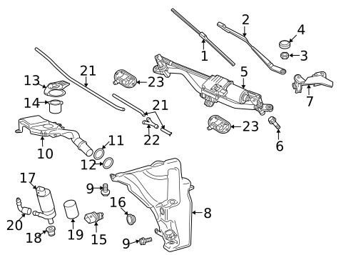 Wiper & Washer Components for 2013 Audi RS5 #0
