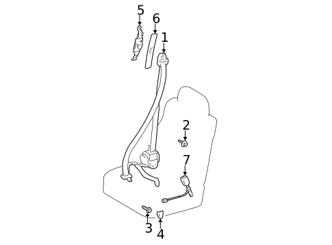 Seat Belt for 2005 Lexus ES330 #0