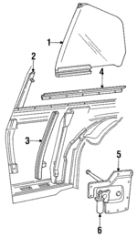 12524905 - Body: Quarter Glass for Oldsmobile: Cutlass Supreme Image