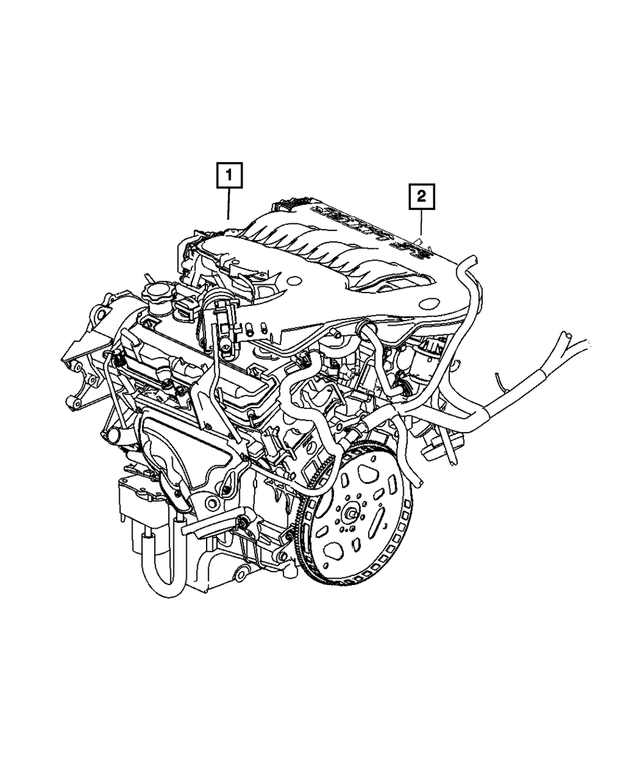 R8141870AB - 3.5L Gas; Engine: Long Block Engine for Mopar Image