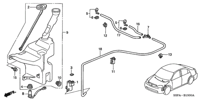 Windshield Washer for 2005 Honda Civic #0