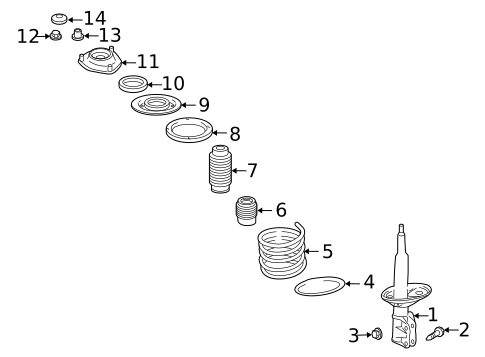 Struts & Components for 2004 Mitsubishi Endeavor #0