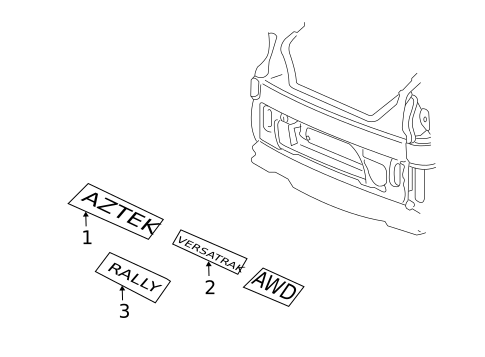 Exterior Trim - Lift Gate for 2002 Pontiac Aztek #0