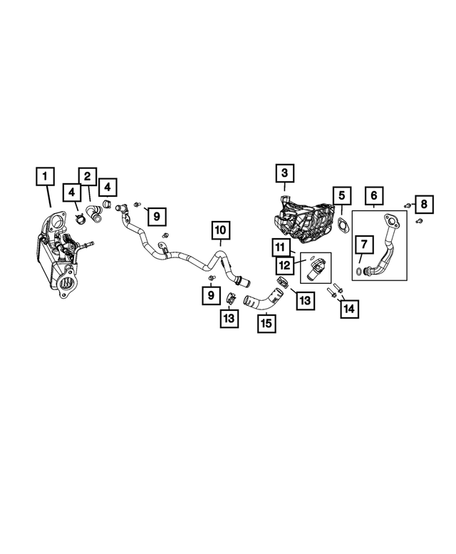 68490055AA - Cooling: Engine Oil Cooler Supply Hose for Mopar Image