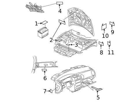Labels for 2005 Chrysler 300 #0