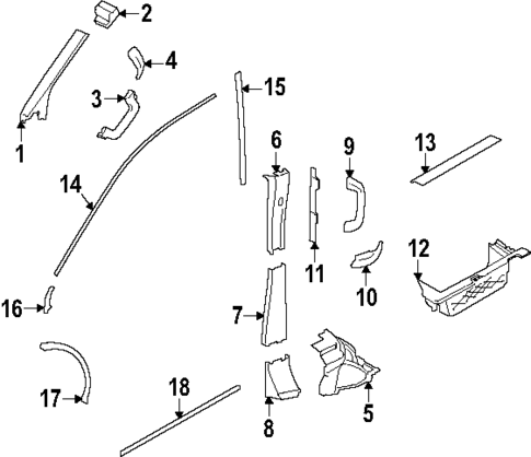 Interior Trim - Pillars for 2024 Ford E-Transit #1