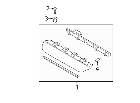 High Mounted Stop Lamp for 2012 Kia Sportage #0