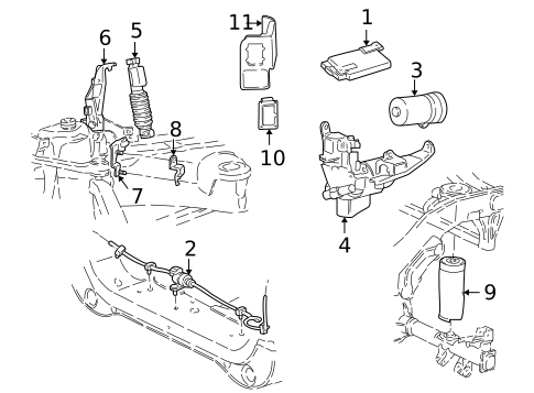 Auto Leveling Components for 2001 Ford Expedition #0
