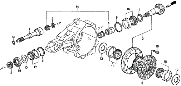 AT Differential Gear (V6) for 1998 Acura TL #0