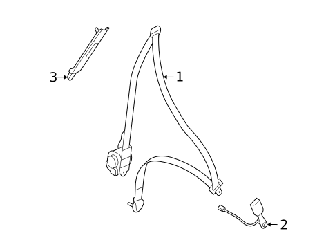 Front Seat Belts for 2010 Mitsubishi Lancer #0