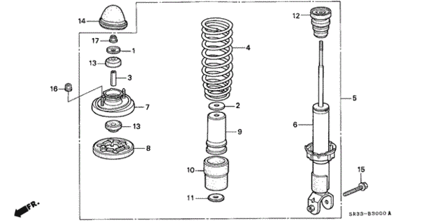 Rear Shock Absorber for 1995 Honda Civic #0