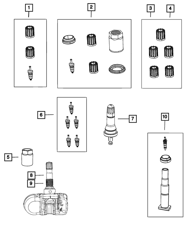68581600AA - Wheels: Tire Pressure Sensor Nut for Mopar Image