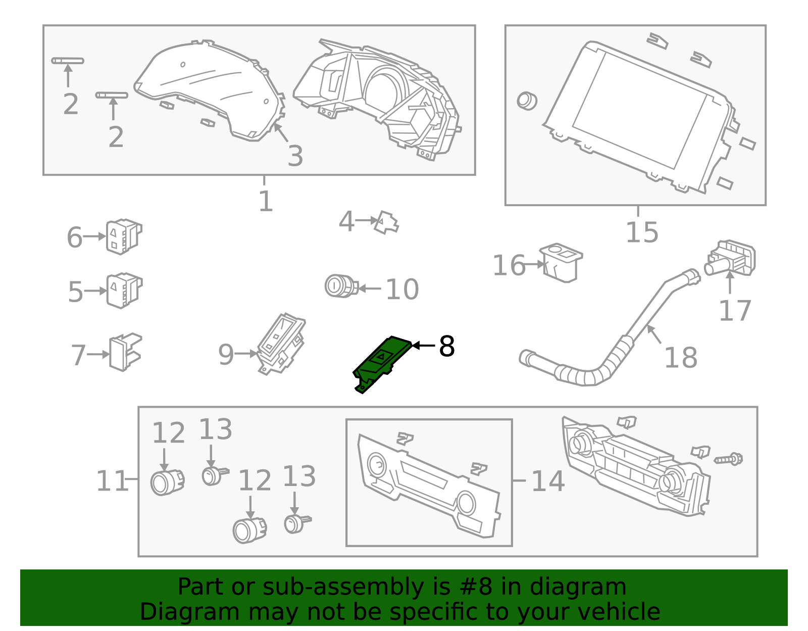 35570-TLY-H01 - Switch Assembly Economy & Idle Stop Off | Genuine Honda ...