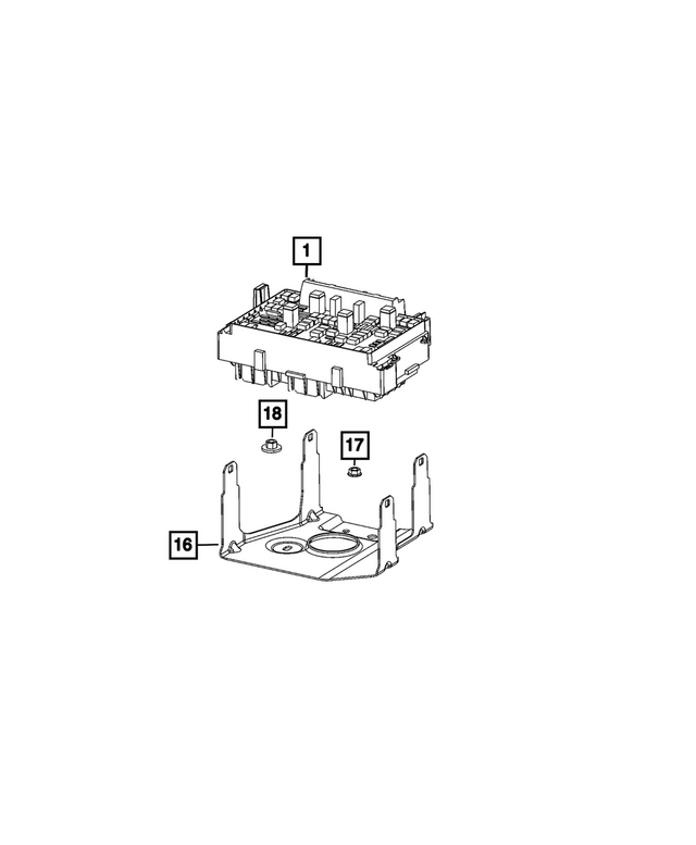 68593986AB - Electrical: Power Distribution Center Bracket for Jeep: Cherokee, Wagoneer S Image