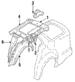 7671201E30 - : Outer Wheelhouse for Nissan Image