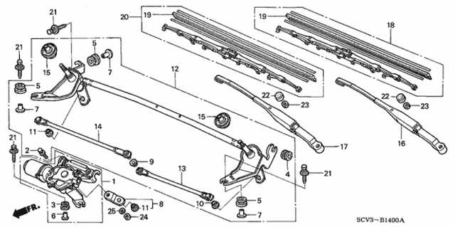 Front Wiper for 2005 Honda Element #0