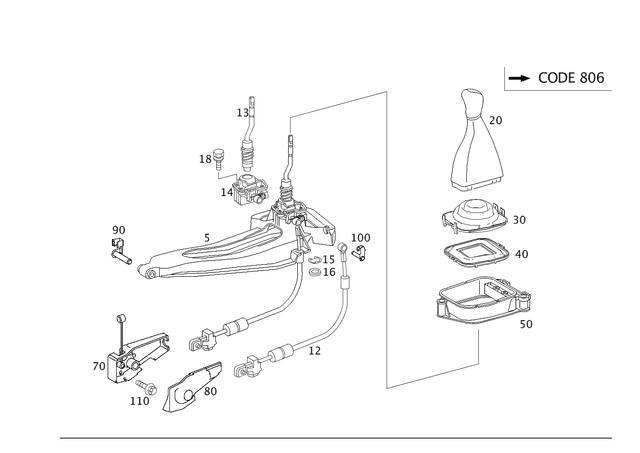 2032670774 - Gearshift Mechanism: Pin for Mercedes-Benz Image