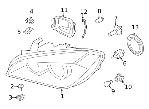 Bulbs - Chassis for 2013 BMW X1 #1